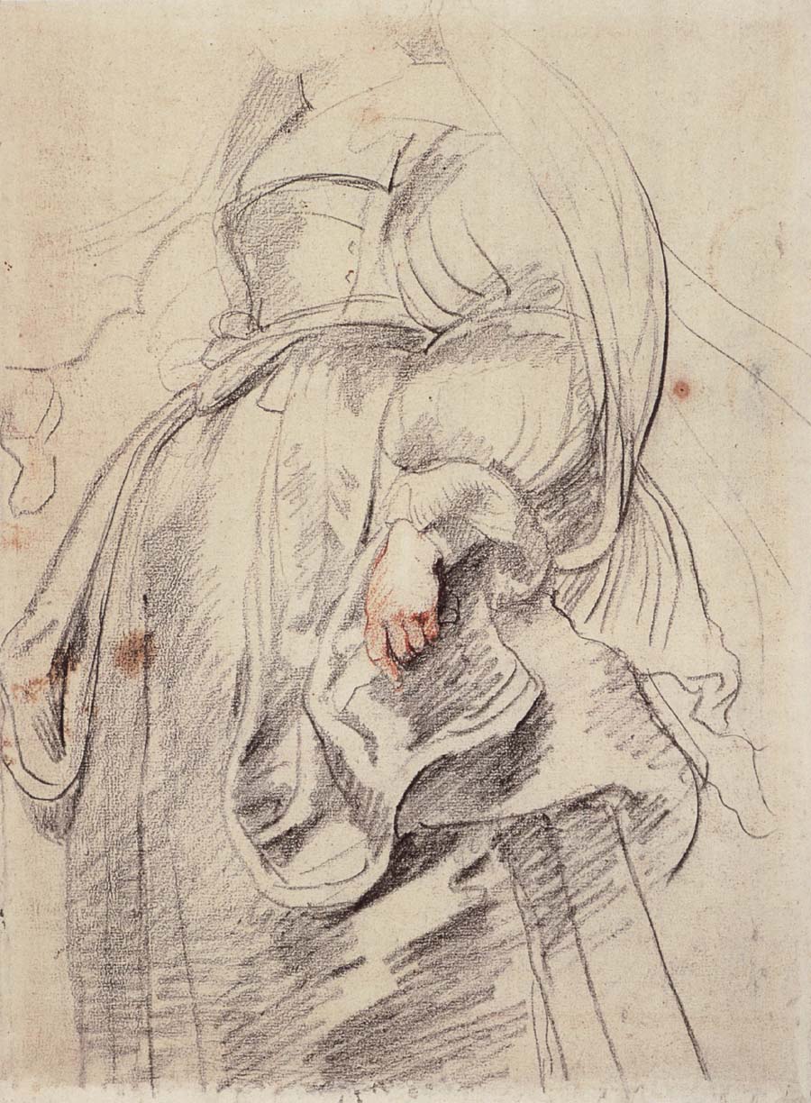 Peter Paul Rubens Girl sketch